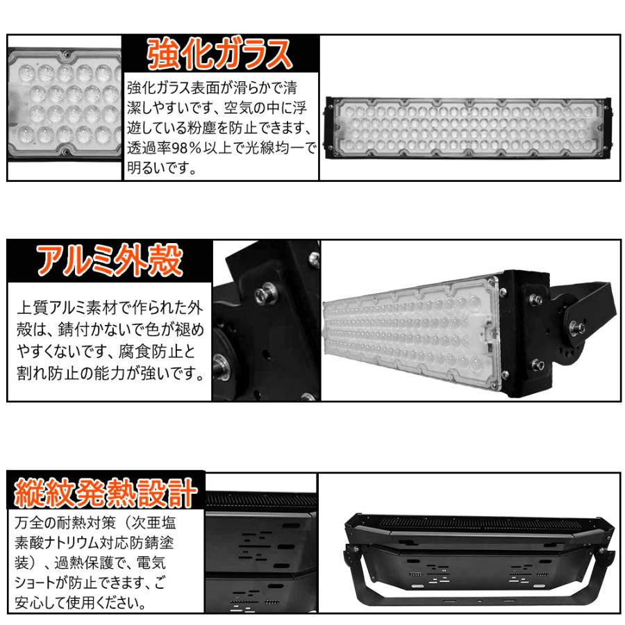 【超薄型・明るい led投光器 LED作業灯 300W 3000ｗ相当 60000LM IP65防水 プラグ ワークライト 工事用ライト ledライト 灯光器 作業灯 野外  看板灯 集魚灯｜bgshopstore｜06