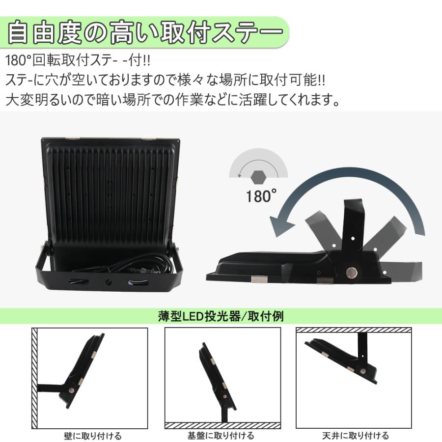 LED投光器 屋外 作業灯 500W 5000W相当 100000ML 極薄型 LED LED投光器 屋外 作業灯 500W 5000W相当 100000ML 極薄型 LED