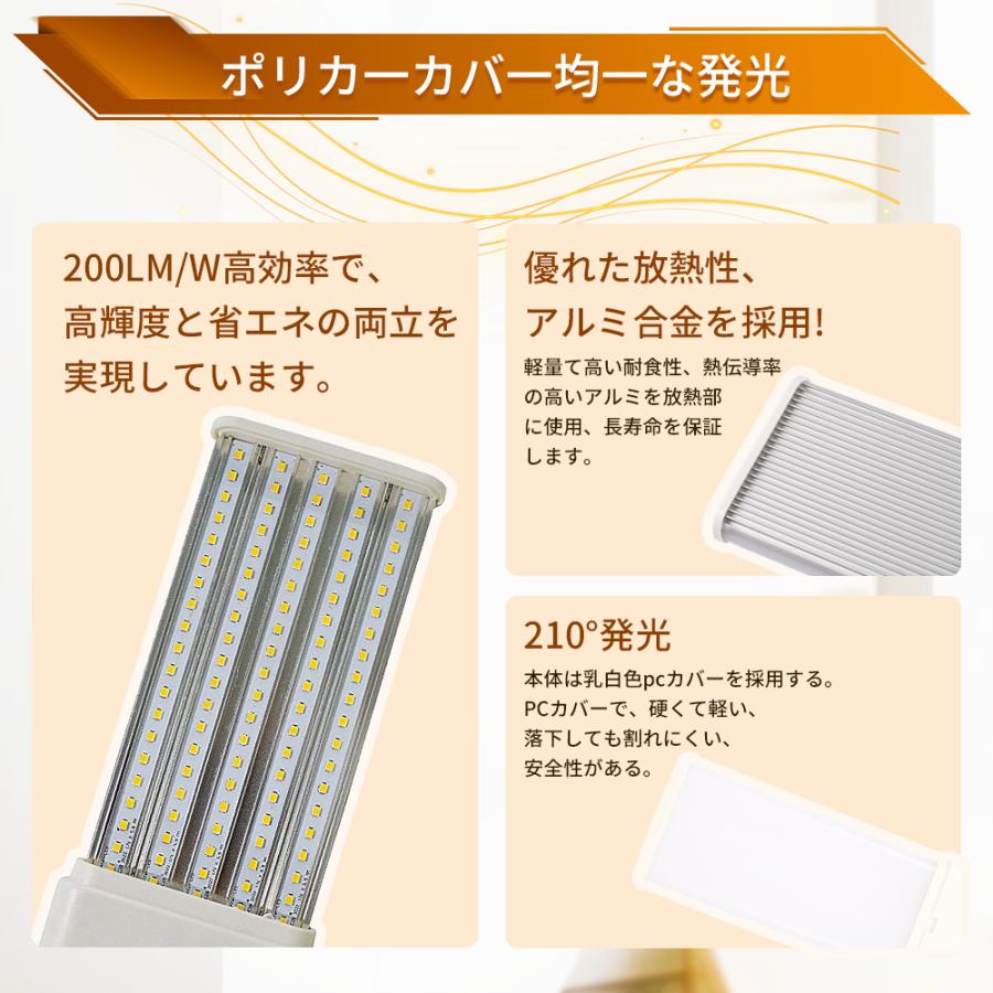 特売100本 1年保証 LEDツイン蛍光灯 FML9 FML9EX fml9EXl fml9exw fml9exn fml9exd コンパクト蛍光灯型LED 4W 800LM 口金GX10Q FML9W形対応 210度照射 工事必要の画像