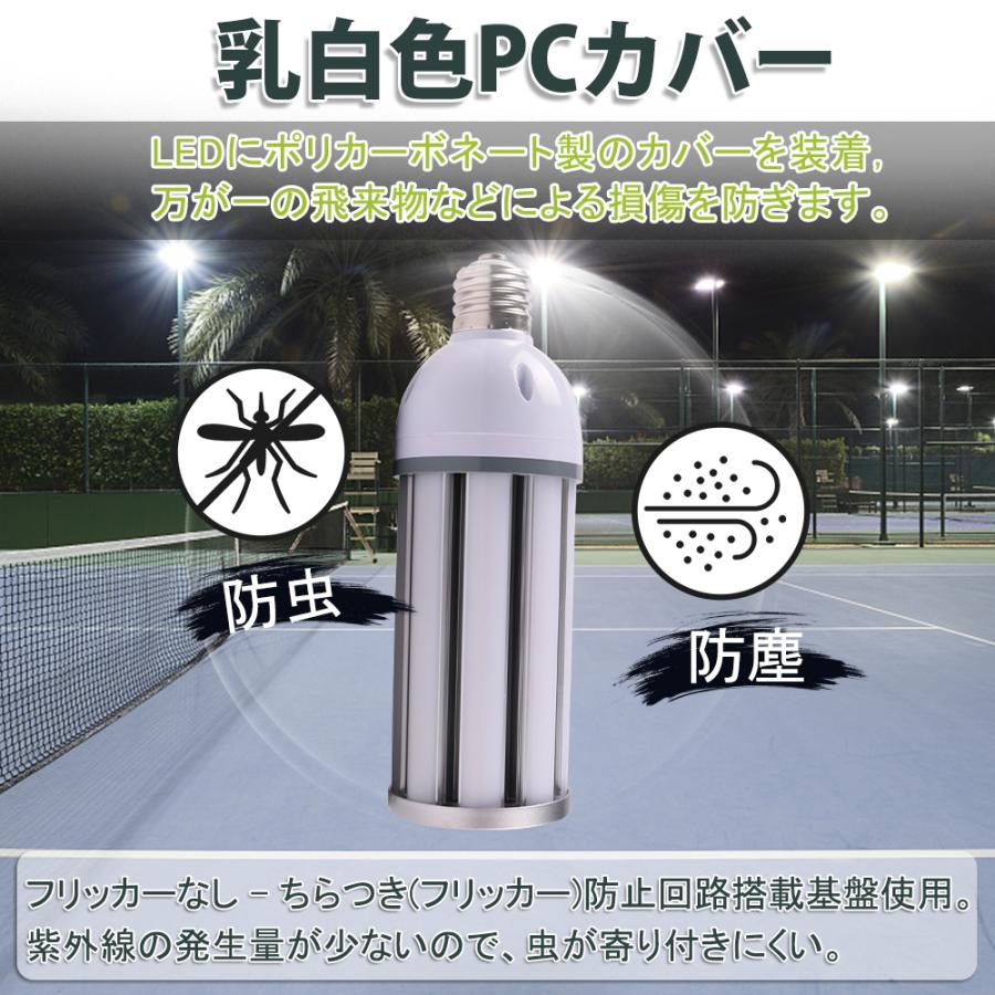 50個セット LED水銀灯 LEDコーンライト 60W LED電球 E39口金 120000LMトウモロコシ型  軽量型 HF400X LEDライト 街路灯 防犯灯 水銀灯 コーン型 IP64 防塵 防水の画像
