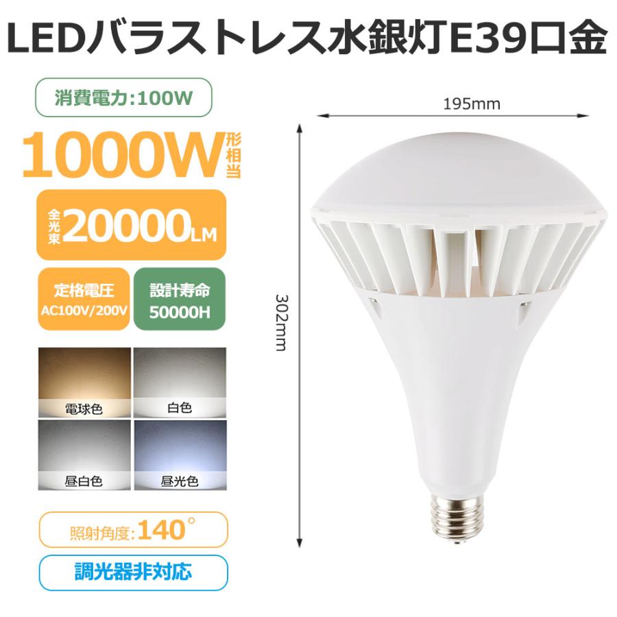 50個セット Par65 led LEDビーム電球 E39 1000W形相当 1000W水銀灯の明るさ相当 IP66防水防塵 led天井照明器具 ledスポットライト PSE 長寿命 1年保証_5