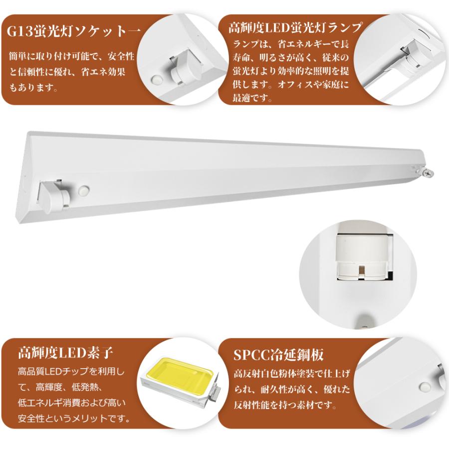 10台セット LED蛍光灯 40W形 直管器具 逆富士 1灯 逆富士型 LEDベース