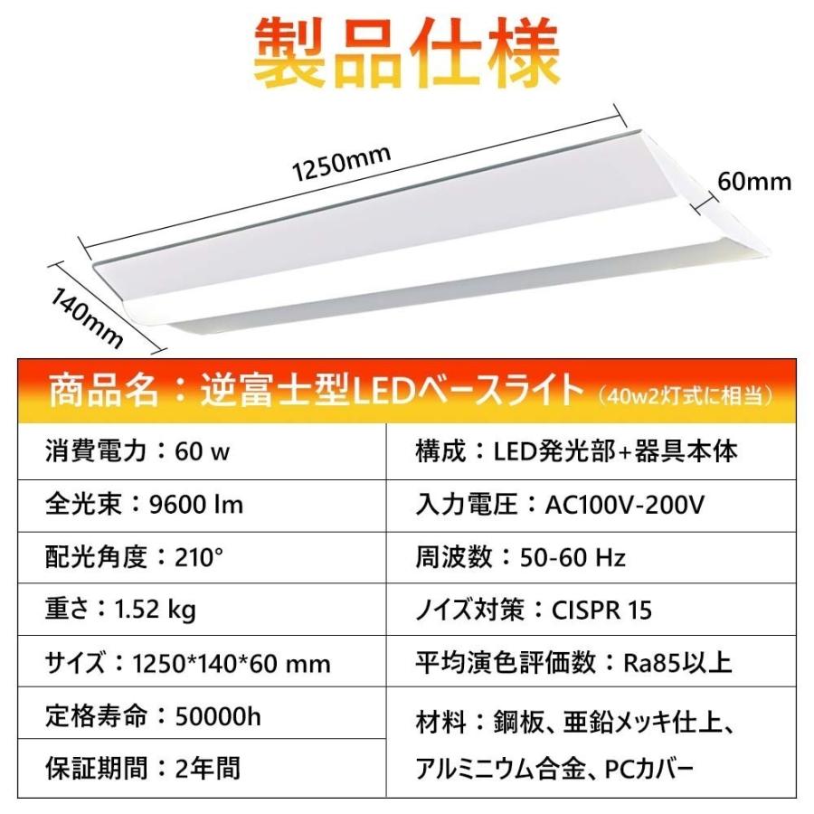 逆富士型照明器具 LED蛍光灯器具 60W 天井付・壁付(横向き)兼用 逆富士型照明器具 LED蛍光灯器具 60W 天井付・壁付(横向き)兼用