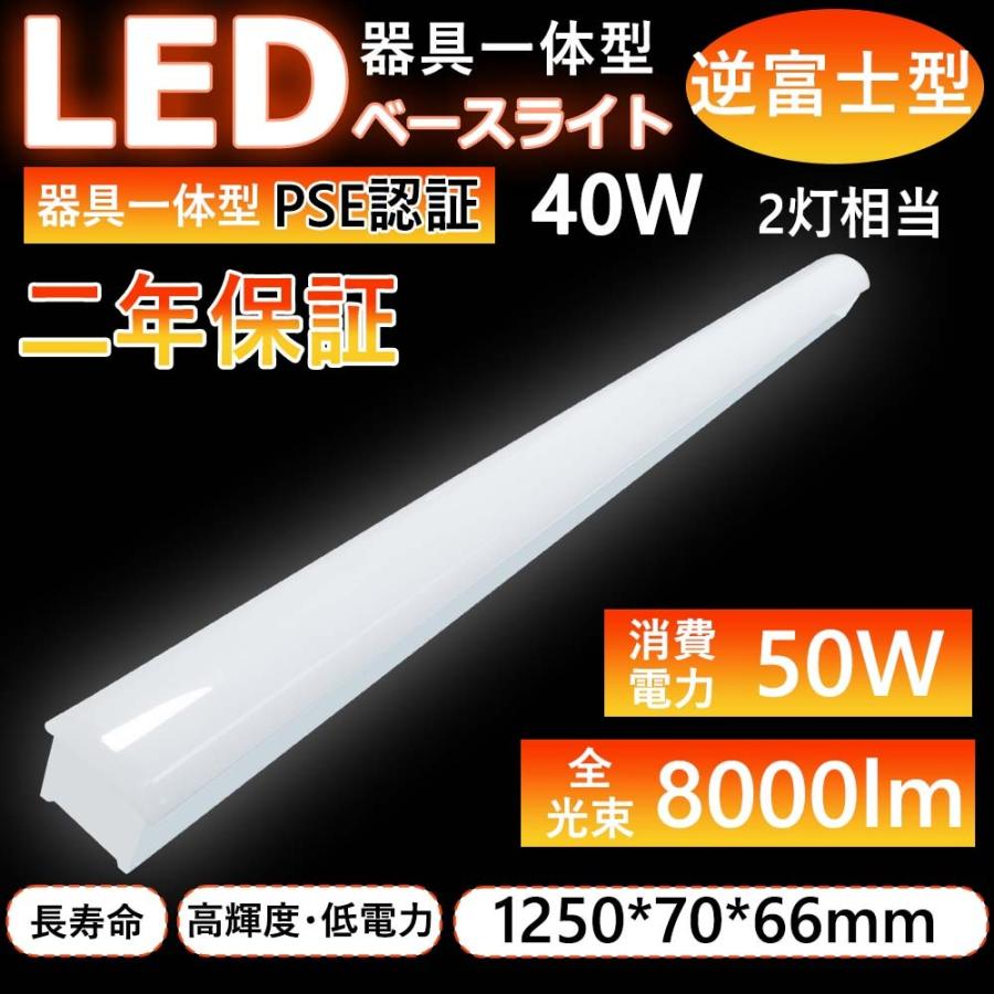 LED蛍光灯器具 天井照明 ベースライト 逆富士器具 消費電力50w 高輝度