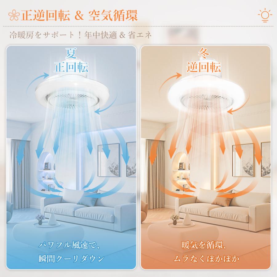 シーリングファンライト ファン一体型ライト 風と光を一体化 冷暖房