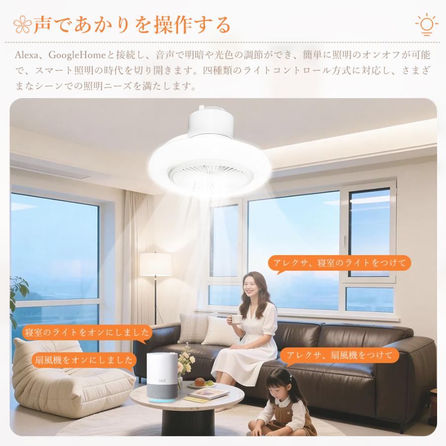 シーリングファンライト ファン一体型ライト 風と光を一体化 冷暖房