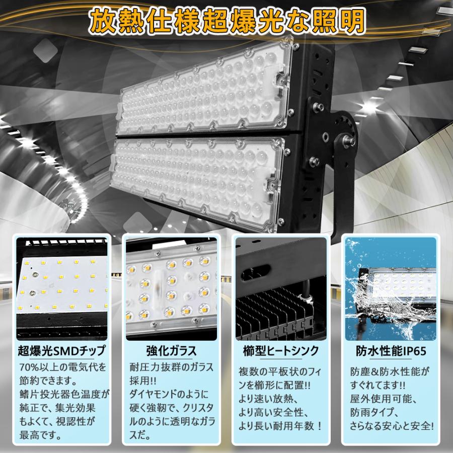 LED新型投光器 600W 120000lm ハイパワー 大型led投光器 IP65防水 LED