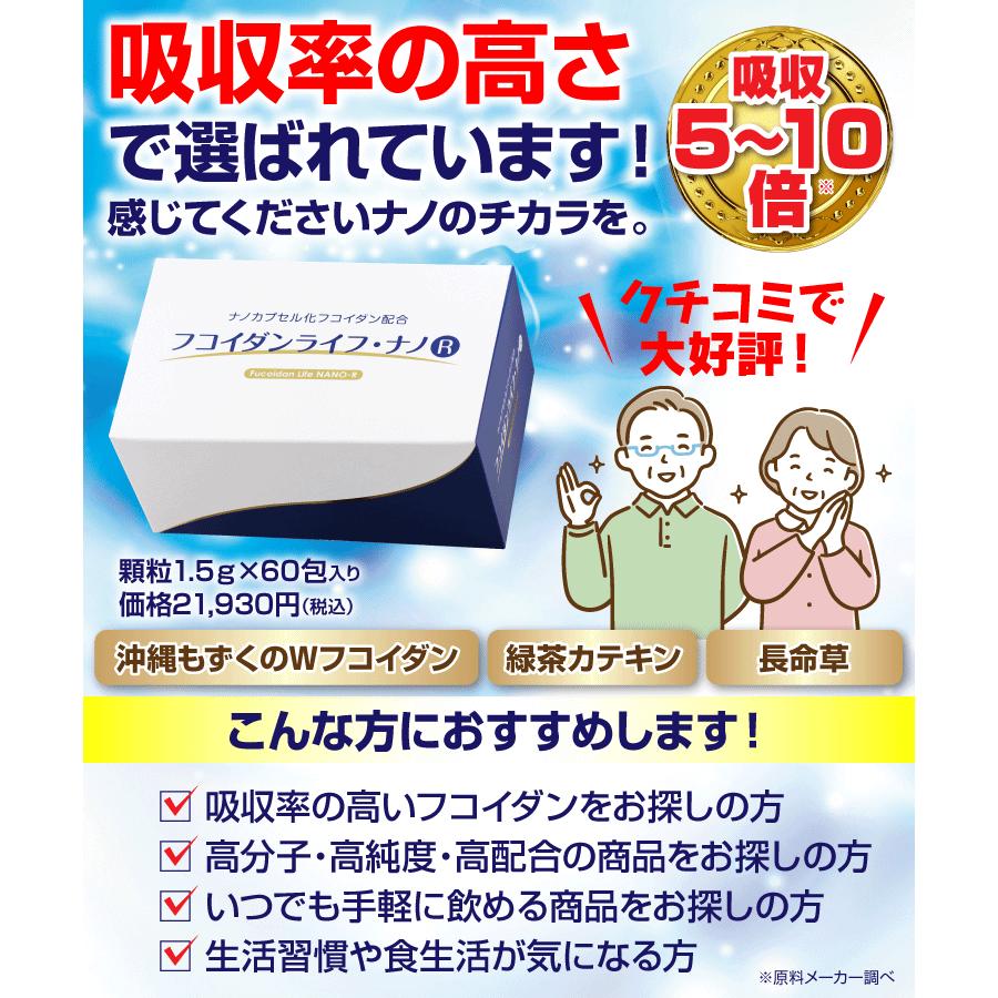 【2024新型】フコイダン ライフ・ナノＲ 12箱セット 吸収5〜10倍 低分子ではなく 高分子 ナノフコイダン フコイダンエキス｜bh-labo24｜03