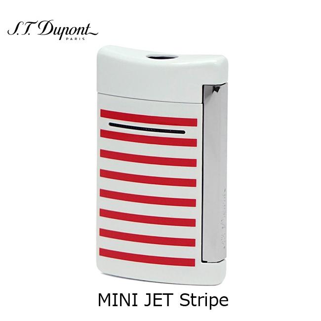 S.T.Dupont デュポン 10108 MINIJET ライター ホワイト & レッド ストライプ ミニジェット ターボライター｜bheart｜02