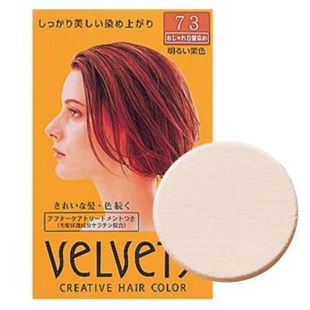 メイクスポンジプレゼントナリス ベルベッティ クリエイティブ ヘアカラー 73明るい栗色 ＜医薬部外品＞ (50g)