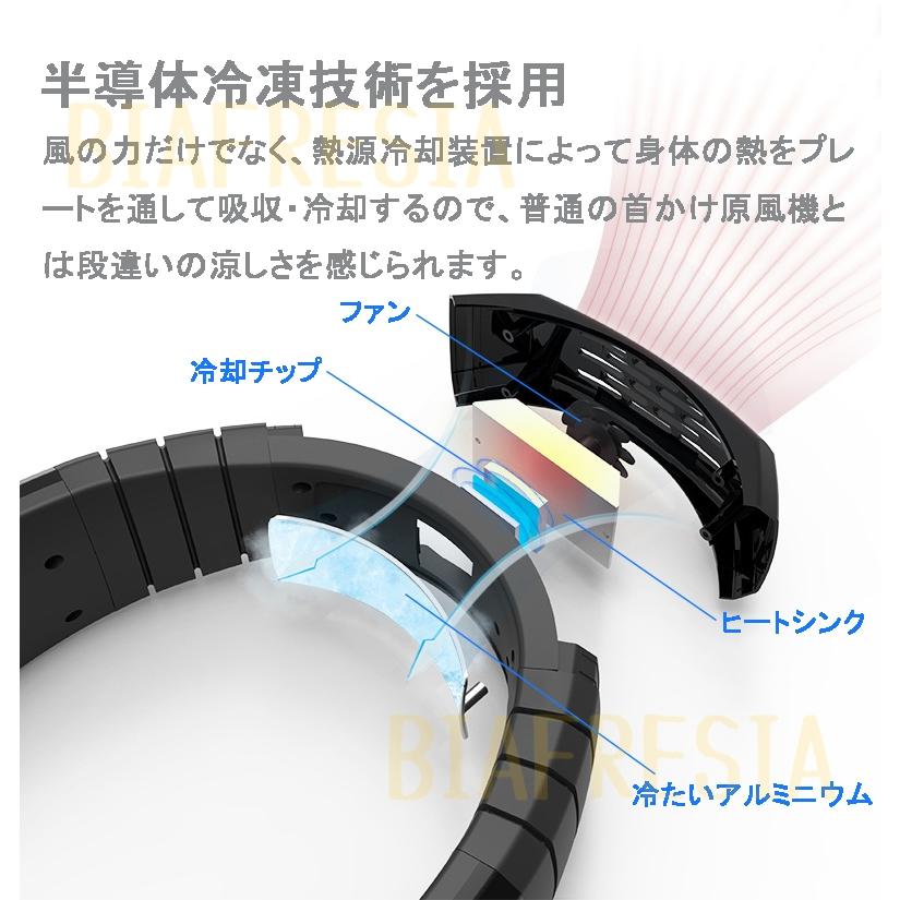 首かけ扇風機 冷感 首掛け おしゃれ ネッククーラー 小型 静音 軽量 強力 冷却 ネックファン 旅行 仕事 釣り 登山 USB充電式 扇風機 暑さ対策 農作業 工事現場｜biafresia｜02