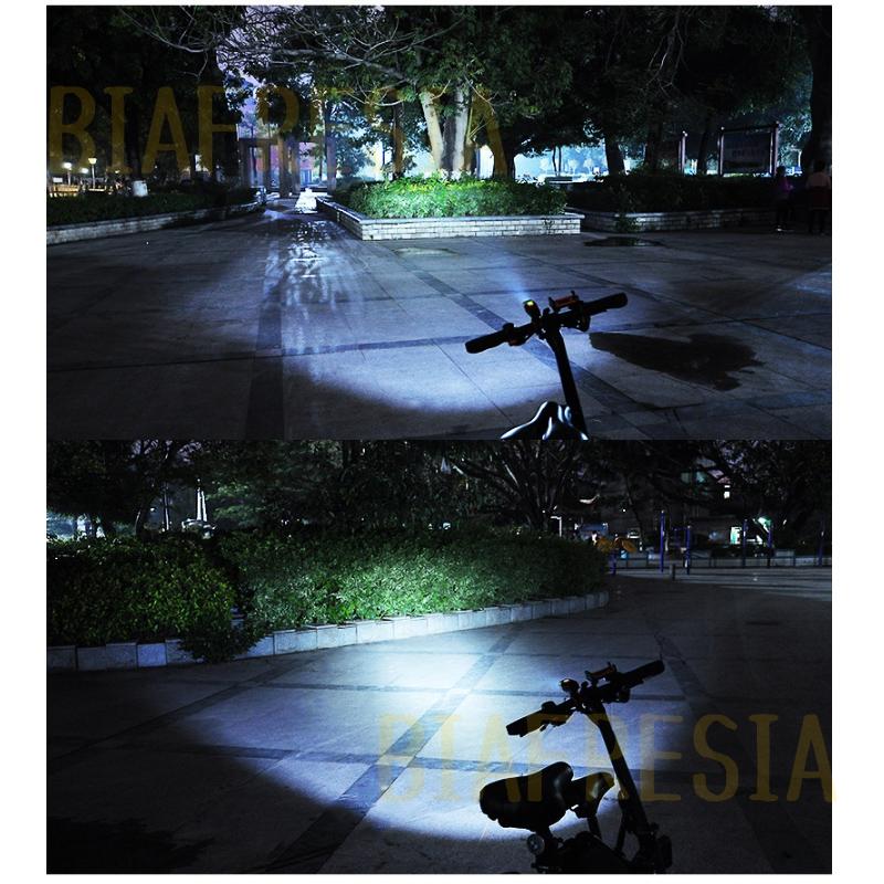 送料無料 自転車ライト led 防水 充電式 明るい 最強 明るい USB 残電表示 内蔵バッテリー 夜間 照明 軽い 軽量 小型 900ルーメン 高輝度 簡単着脱 ハイライト｜biafresia｜09