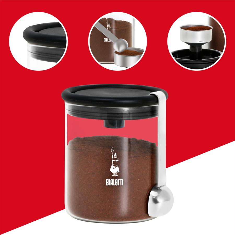 【公式】 ビアレッティ バラットロ スマートコーヒージャー＜スクープ付 ガラス コーヒー 密閉 キャニスター 家庭用 人気 プレゼント ギフト 贈り物＞ | BIALETTI | 03