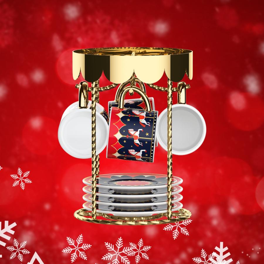 【公式】 ビアレッティ カルーセル カップ＆ソーサー 4客セット ＜ 食器 コーヒーカップ ティーカップ ソーサーセット ペア カップ セット おしゃれ＞ | BIALETTI | 01