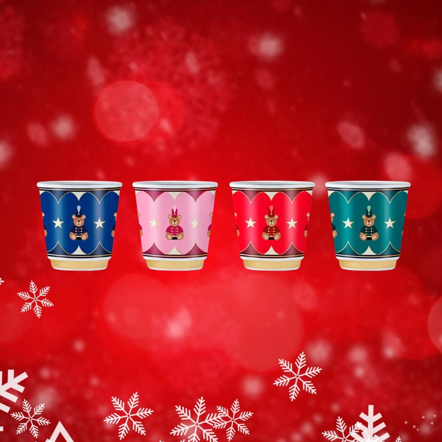 【公式】 ビアレッティ〈マジコリコルド〜魔法の記憶〉テディベア カップセット 4客 ＜磁器 デミタスカップ モダン 小さめ コーヒーマグ ラテ＞ | BIALETTI | 01