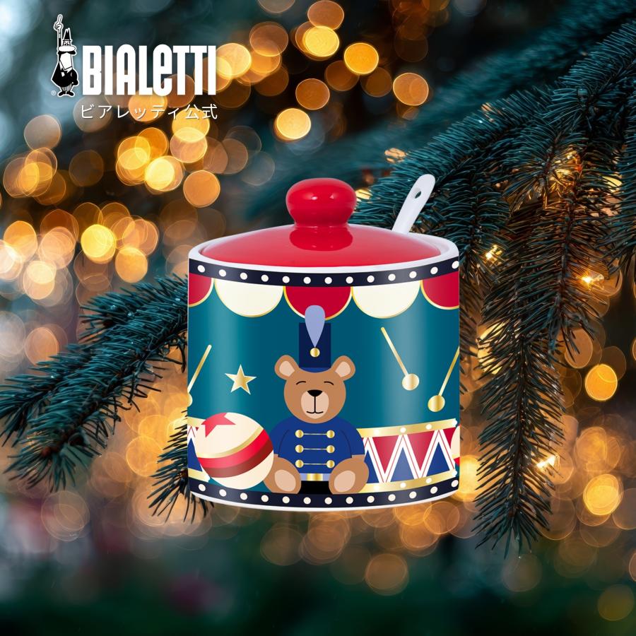 【公式】 ビアレッティ〈マジコリコルド〜魔法の記憶〉テディベア シュガーボウル スプーン付＜シュガーポット 砂糖入れ 調味料入れ ふた付き 白い食器 磁器＞ | BIALETTI