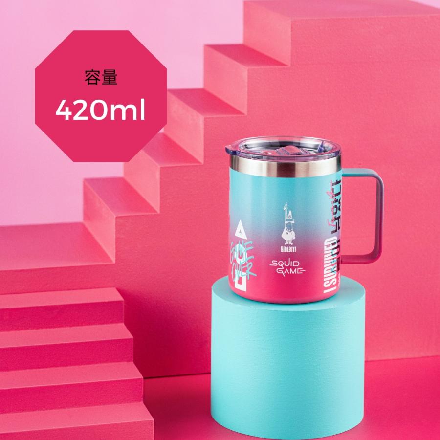ビアレッティ イカゲーム キャンプマグ ＜ステンレス マグ 保冷 保温 二層 断熱 レジャー キャンプ オフィス 蓋付 フタ付き アウトドア プレゼント ギフト＞ | BIALETTI | 01