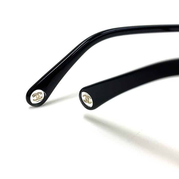 CHANEL シャネル スクエアシェイプ ブラック メガネ bianca-rose_3448