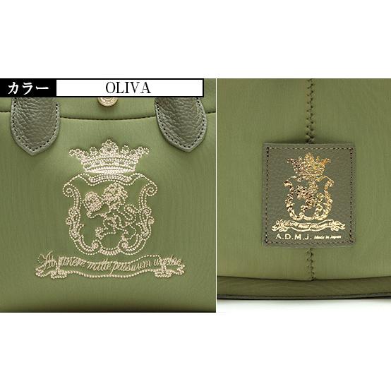 ADMJ マジックライト トートバッグ ステッチ刺繍 グリーン カーキ 肩掛け ADMJ マジックライト トートバッグ ステッチ刺繍 グリーン