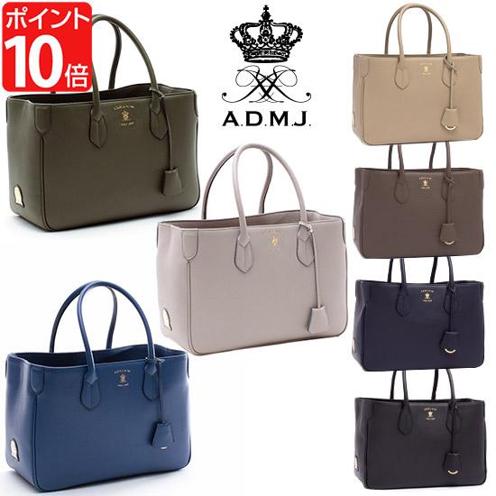 ADMJ エーディーエムジェイ 牛革 トートバッグ 32cm 
