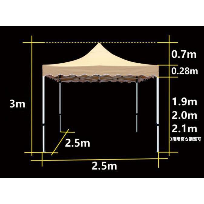防雨 屋外 おしゃれ折りたたみテント ナイトマーケットテント 屋台 キャノピー 日よけ傘 四隅足 厚手 タープテント 