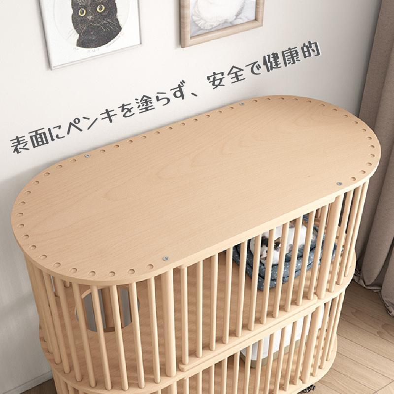 ✨美品✨ 猫 ケージ キャットケージ 木製 キャスター付き 棚板付き 広々 大型 四方に換気 自然 生態 杉天然木 猫 家具 【UOI8537226402】(29879円)