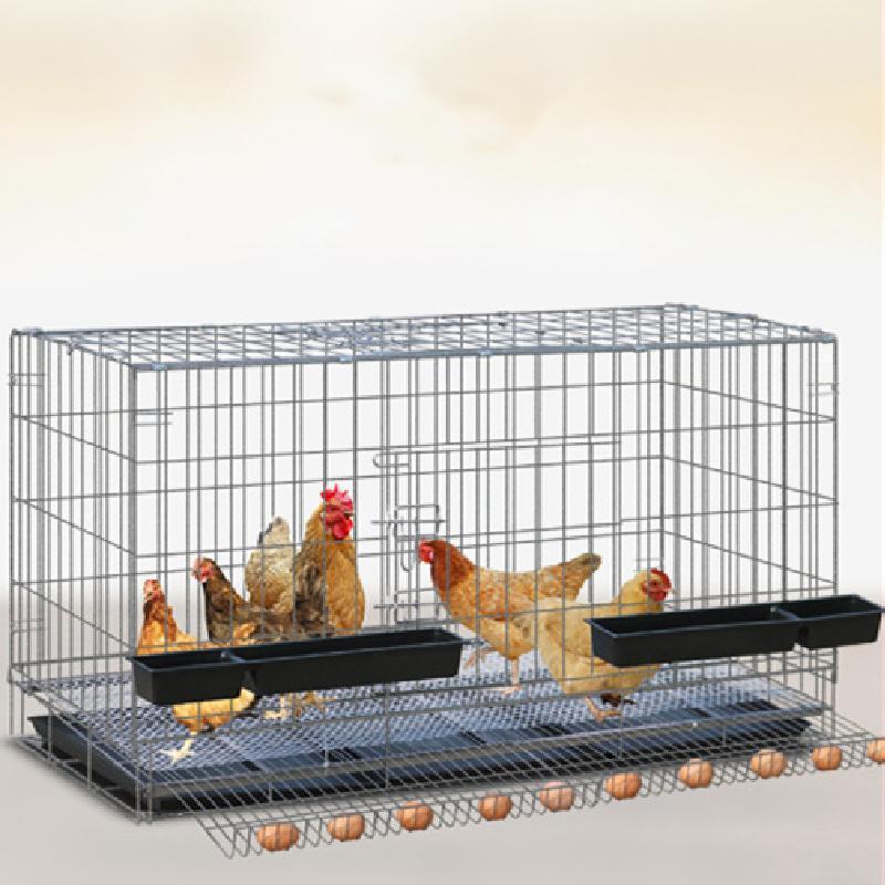 鶏小屋 チキンケージ飼育ケージ 特大世帯折りたたみ鶏小屋 自動エッグロールケージ トレー、水槽、フードボウル付き 複数のサイズ。 amp