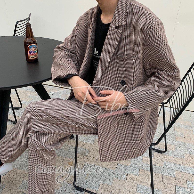 発明 スーツ セットアップ メンズ チェック柄スーツ 2点セットトップス カジュアル パンツ アウター 韓国ファッション 春秋服 春新作 アウトレット安い Mukukuzvi Co Zw