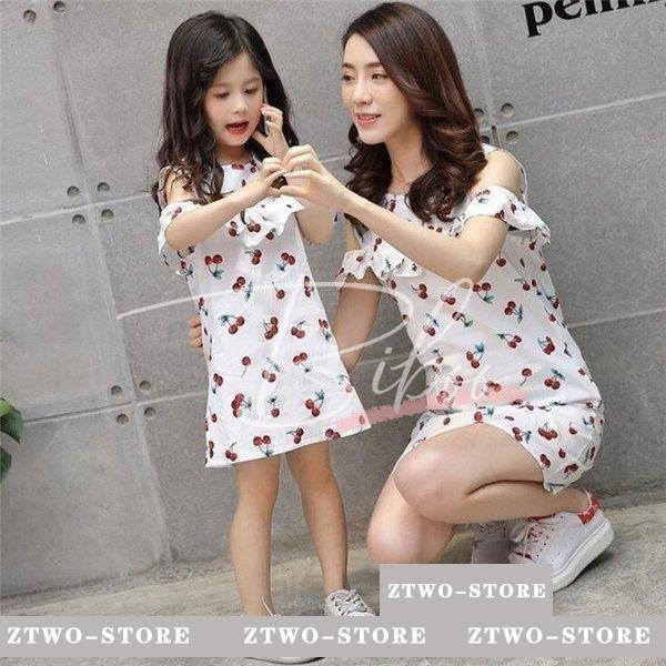 売り切り御免 ママ 娘さん 親子お揃い 親子ペアワンピース 子ども服 夏物 メンズ レディース キッズ ペアルック 親子服 家族旅行 大人 プレゼント Quran Unv Edu Sd