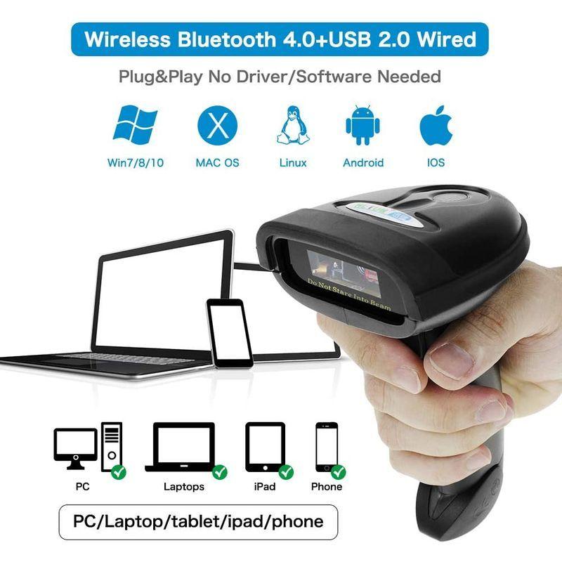 NETUM Bluetoothバーコードスキャナー 2.4Gワイヤレス&Bluetooth機能&有線接続対応 スマートフォン/タブレット/P｜bible-moment｜04
