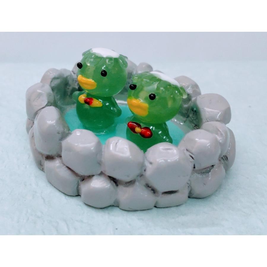 ガラス細工 温泉カッパ ミニチュア 置物 雑貨 河童 : きたのガラス工芸