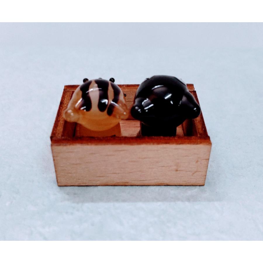 茶トラ　ガラス細工　ミニチュア ガラス細工 お座りネコ（ミニ）茶トラ ミニチュア 置物 雑貨 猫 小物
