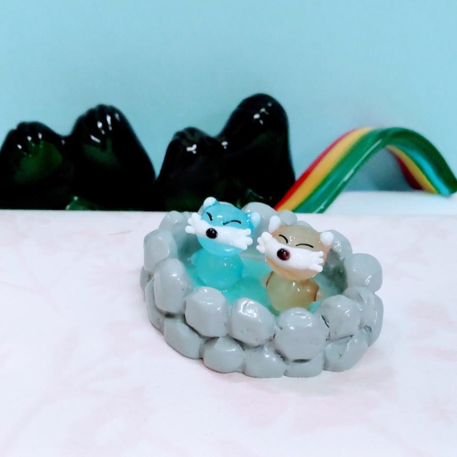 キツネ　ガラス細工　ミニチュア キツネガラス細工ミニチュア