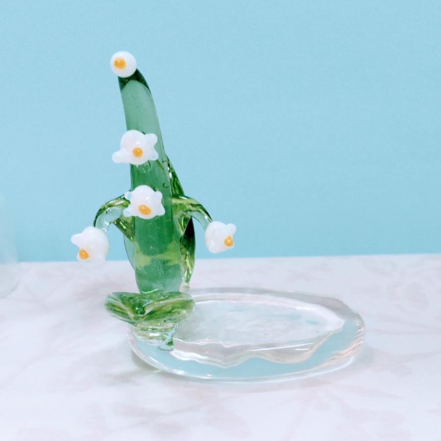 ガラス細工 すずらんのステージ ミニチュア 置物 雑貨 小物 花