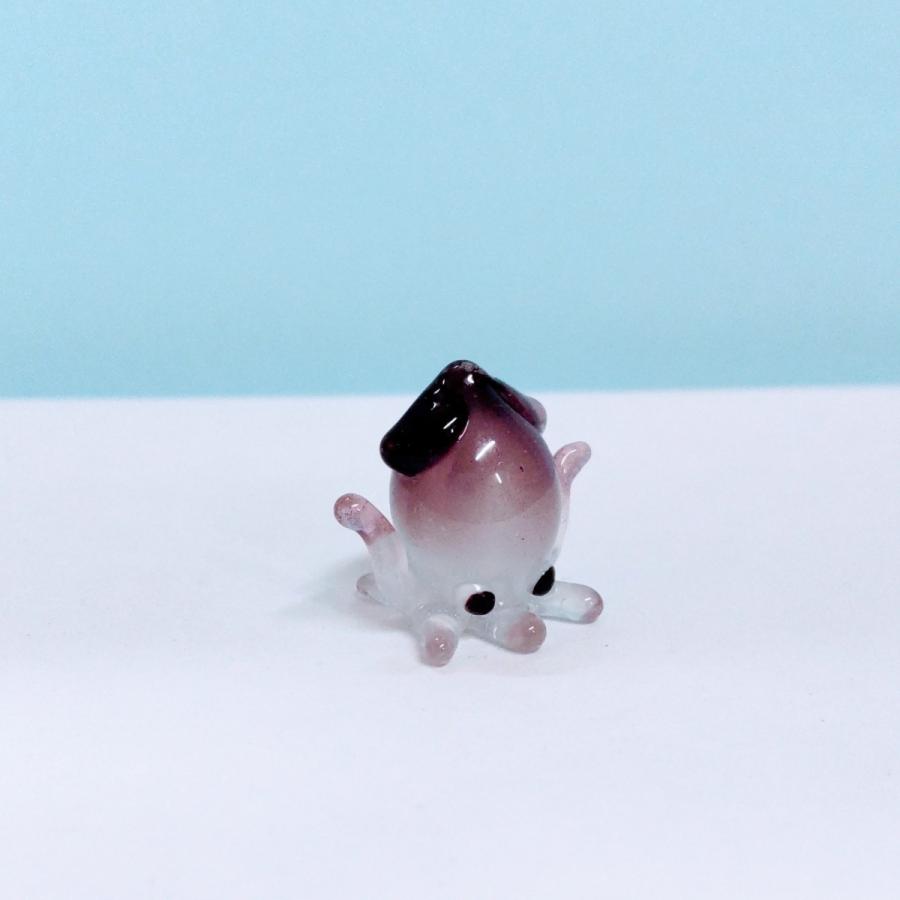 ガラス細工 イカ（S) 紫 NEW ミニチュア 置物 雑貨 海 魚 : きたの