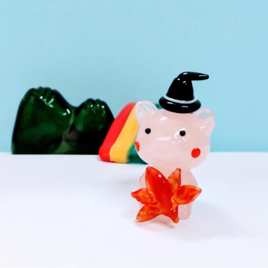 ガラス細工 紅葉(S) ミニチュア 置物 雑貨 葉 ディスプレイ ガラス細工 紅葉(S) ミニチュア 置物 雑貨 葉 ディスプレイ