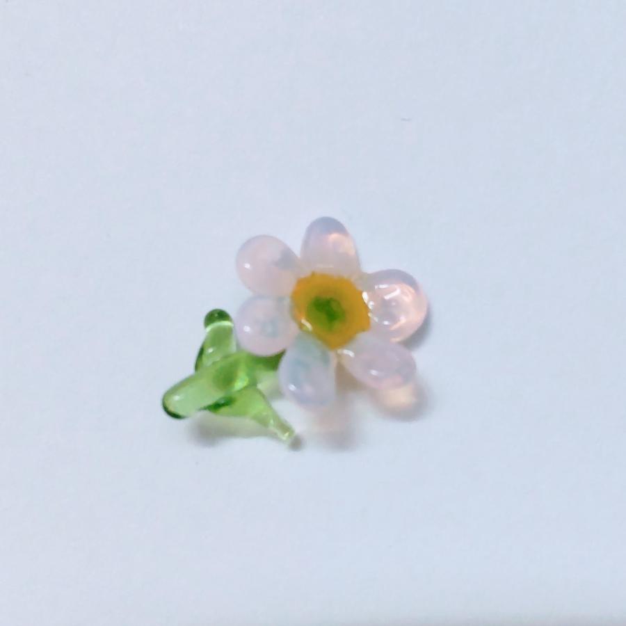ガラス細工 ミニパーツ コスモス ミニチュア 花 : きたのガラス工芸