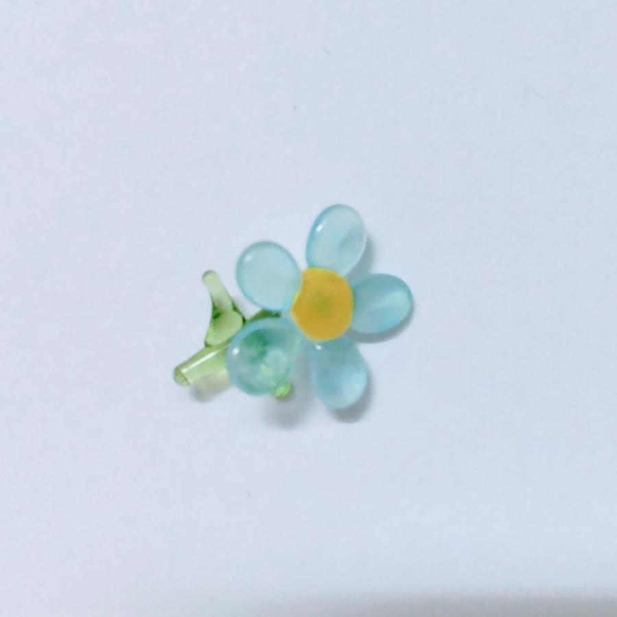 ガラス細工 ミニパーツ 忘れな草 ミニチュア 花 : きたのガラス工芸