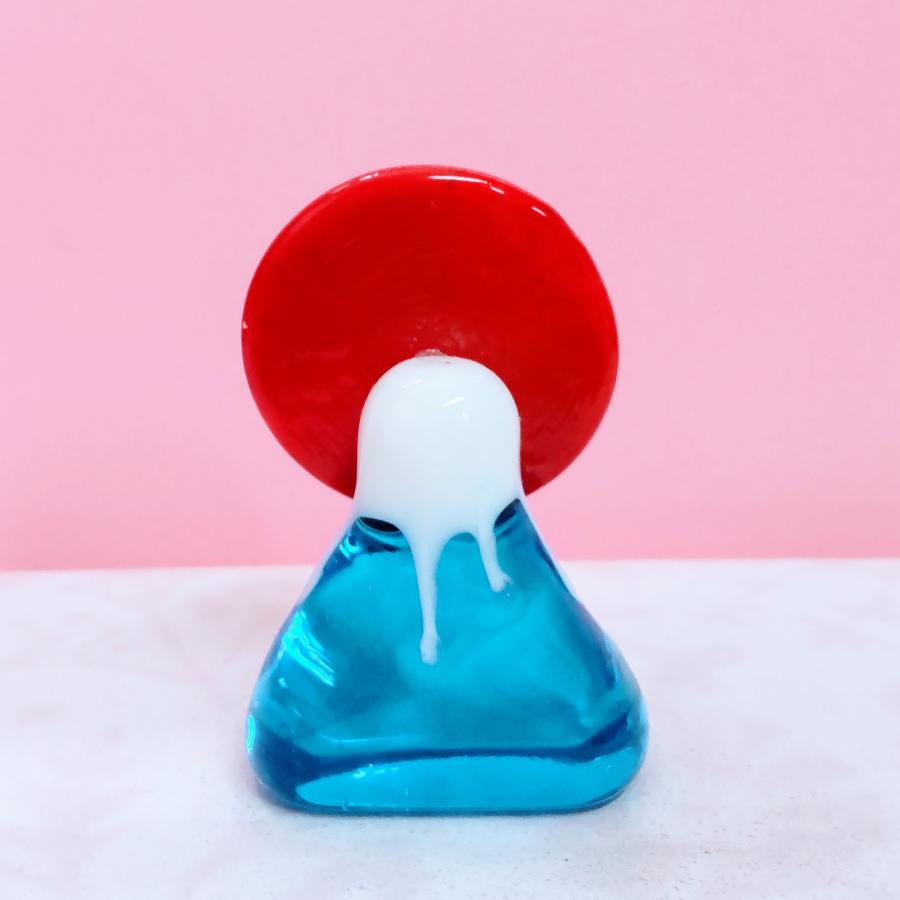 ガラス細工富士山ミニチュア