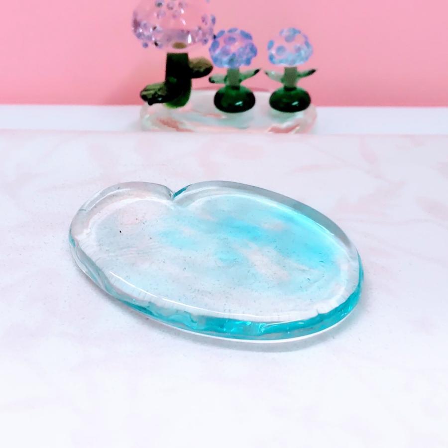 ガラス細工 水たまり ミニチュア 雑貨 置物 小物 雨