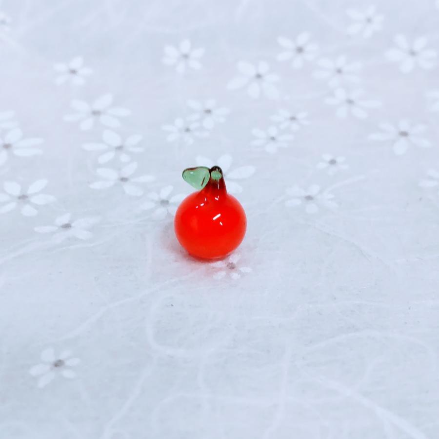 ガラス細工 みかん（ミニ) ミニチュア 雑貨 置物 小物 果物 : きたの