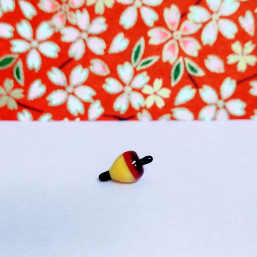 ガラス細工 こま（ミニ) ミニチュア 雑貨 置物 小物 お正月 : きたの