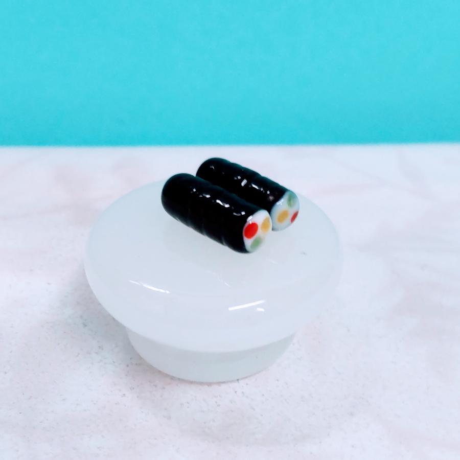 ガラス細工 恵方巻 ミニチュア 雑貨 置物 小物 節分 食べ物 ガラス細工 恵方巻 ミニチュア 雑貨 置物 小物 節分 食べ物
