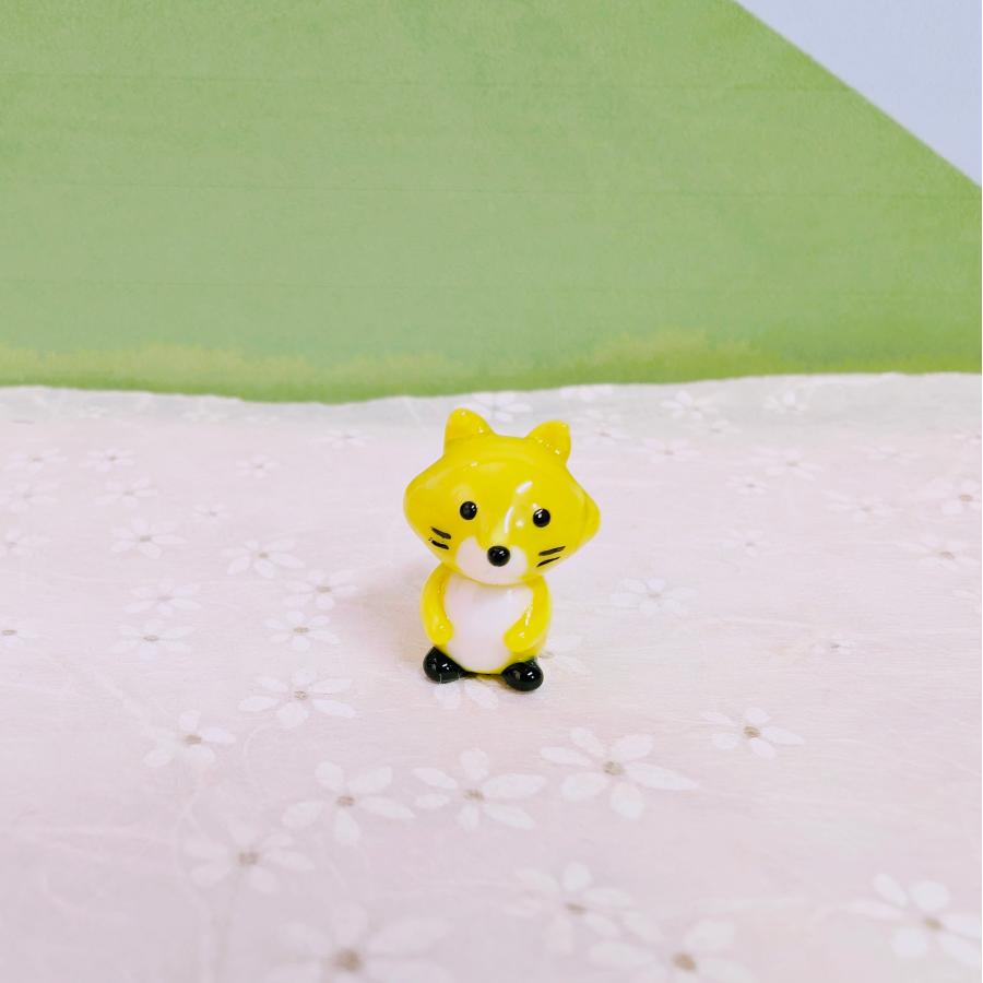 キツネ　ガラス細工　ミニチュア ガラス細工 キタキツネ（S) ミニチュア 雑貨 置物 小物 狐 : きたの