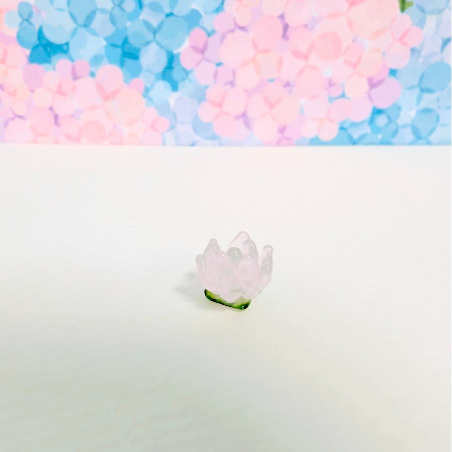 ガラス細工 蓮の花（ミニ）ミニチュア 雑貨 置物 小物 花 : きたの