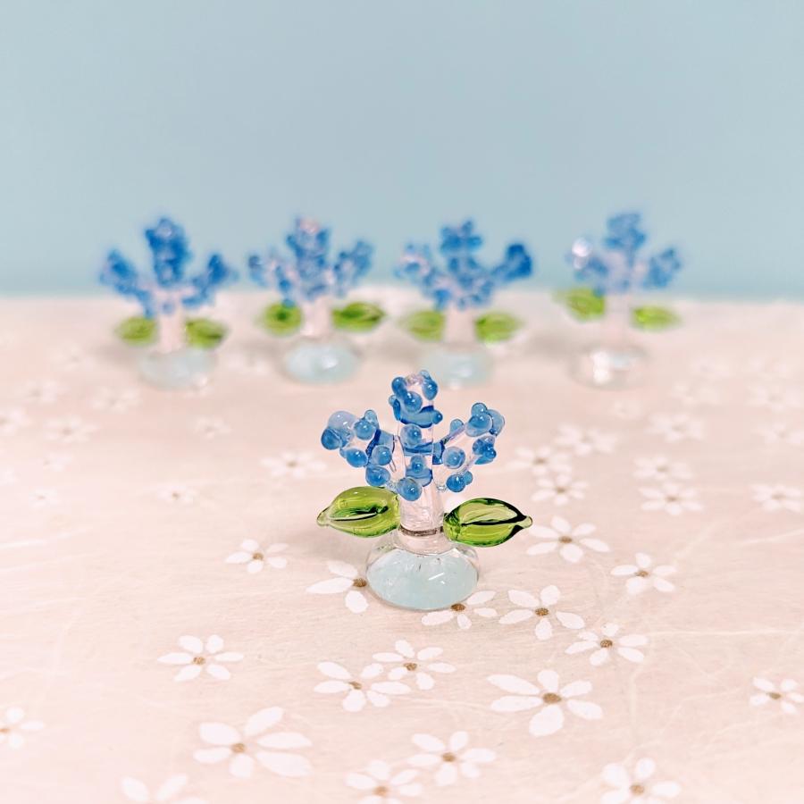 ガラス細工 ラベンダー（S) ミニチュア 雑貨 置物 小物 花 : きたの