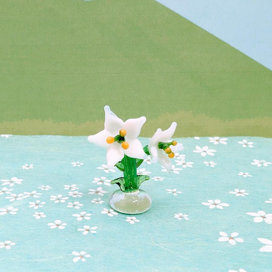 ガラス細工　ミニチュア　お花 ガラス細工 花の妖精（ひまわり）ミニチュア 雑貨 置物 小物 天使 花