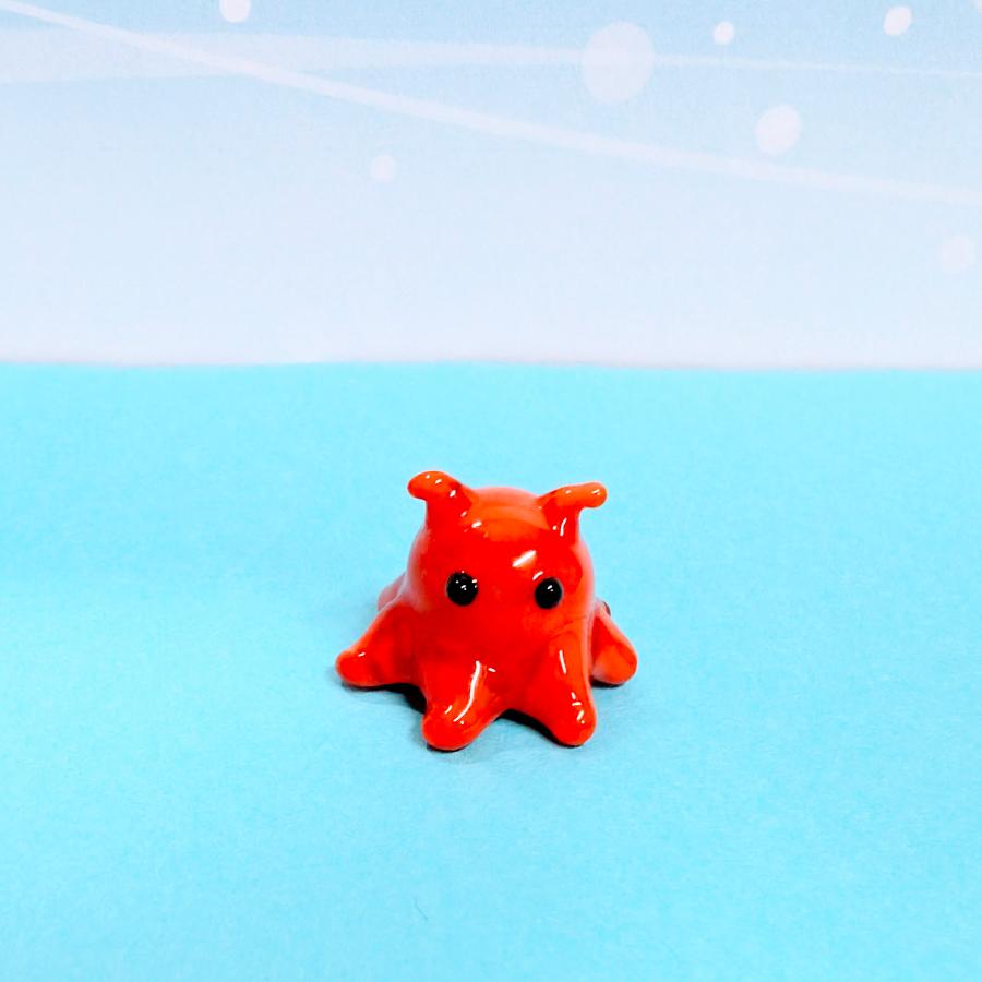ガラス細工 メンダコ（S） ミニチュア 雑貨 置物 小物 : きたのガラス