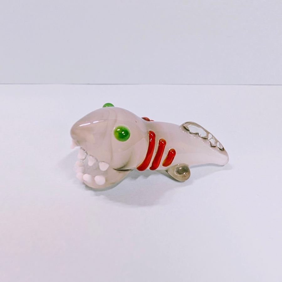 ガラス細工　ラブカ　ミニチュア　置物　海動物（Yahoo!・きたのガラス工芸）
