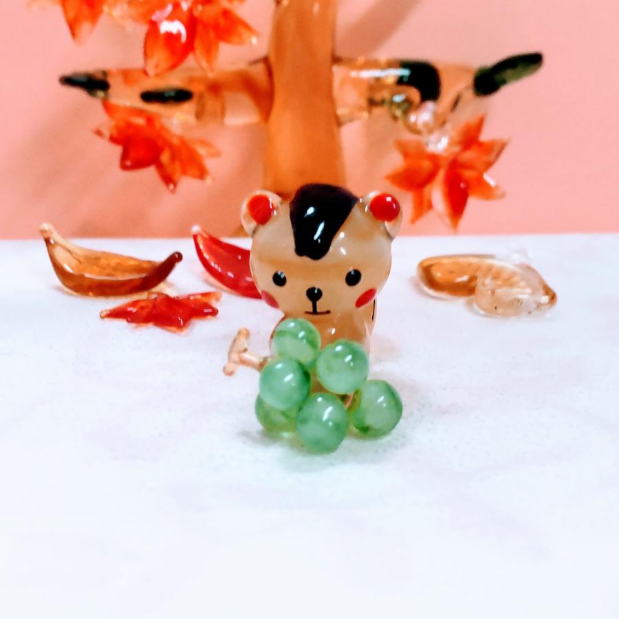 リス ガラス細工 ミニチュア｜ガラス細工ミニチュア リス